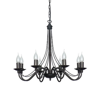 Pałacowa lampa Róża 397P1 Aldex żyrandol kandelabr czarny do sypialni