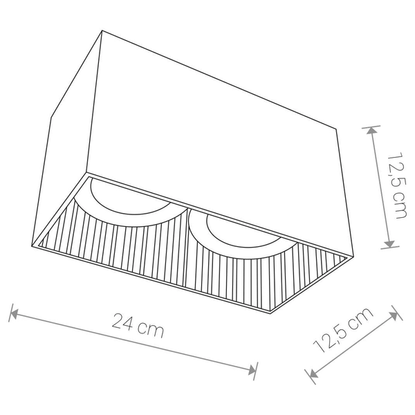 Plafon LAMPA sufitowa GROOVE 9383 Nowodvorski metalowa OPRAWA prostokątna downlight biała