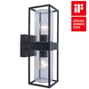 Elewacyjna LAMPA ogrodowa FLAIR 5288804012 Lutec zewnętrzna OPRAWA ścienna outdoor IP44 czarna przezroczysta