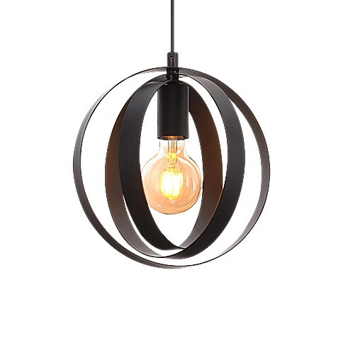 Wisząca lampa jadalniana Cortado 5360 czarna klatka nad stół rings