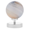 Okrągła lampa stołowa Esben ESB4150-07 szklana kula chrom