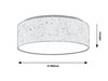 LAMPA sufitowa OTILIA 3308 Rabalux abażurowa OPRAWA plafon LED 22W 3000K okrągła plafoniera kremowa