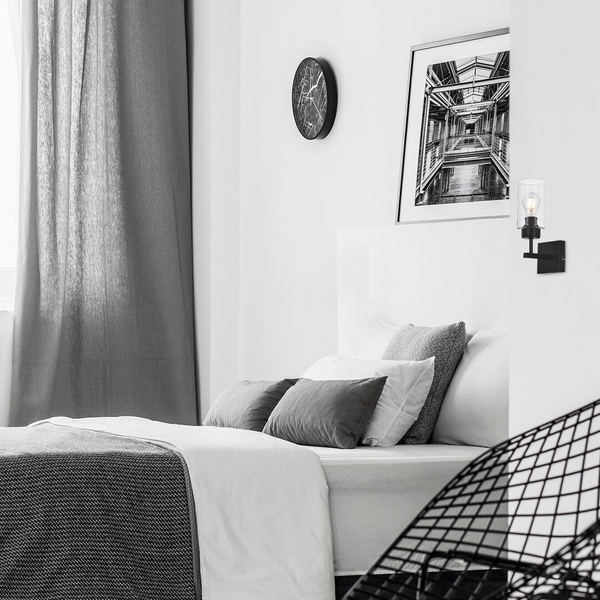 Lampa ścienna Prudence 2671 Rabalux czarna przezroczysta