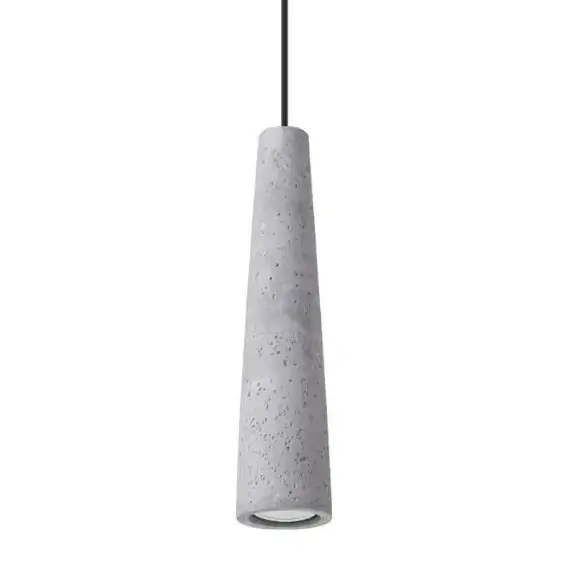 Zwisająca lampa Electra SL.1347 Sollux sopel betonowa czarna