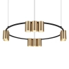 Wisząca lampa pierścieniowa GENESIS ML0375 tubki ring złoty czarny
