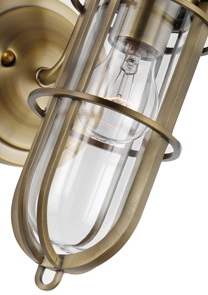 Łazienkowy kinkiet ścienny QN-URBANREST1 loft mosiądz