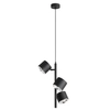 Regulowana lampa wisząca Bot 1047E Aldex z reflektorkami do sypialni czarna