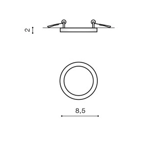 Biały wpust okrągły Slim LED 6W sufitowa lampa nowoczesna