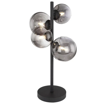 Biurkowa lampka Riha 56133-4T do gabinetu czarna grafitowa