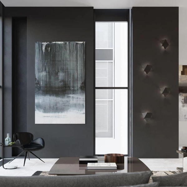 Kinkiet LAMPA ścienna SL.0421 geometryczna OPRAWA metalowa czarna