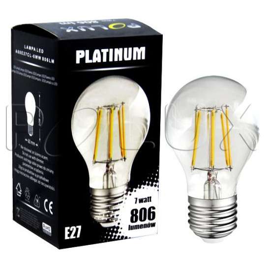 Żarówka dekoracyjna SANICO 305831 Polux E27 A60 7W 806 lm 230V kulka industrialna biała ciepła