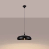 Zwisająca lampa z kopułą Gina SL.1330 Sollux z regulacją loft czarna