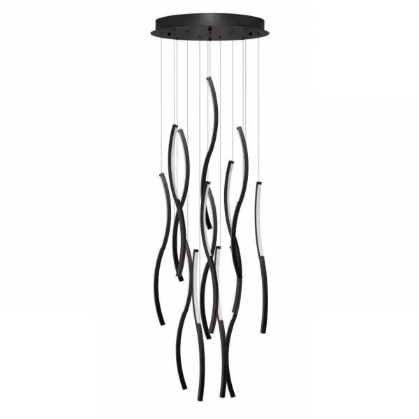 Nowoczesna lampa wisząca FLOW AZ6817 LED 180W 3000K ściemnialna czarna