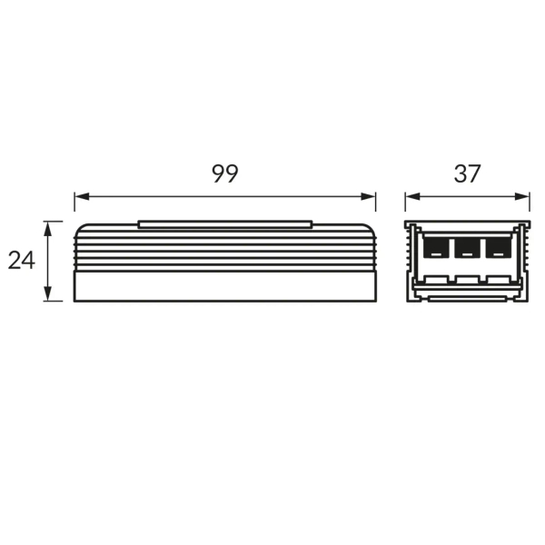 Elektroniczny zasilacz do ledów 24W Vigor 4853 220-240V biały srebrny