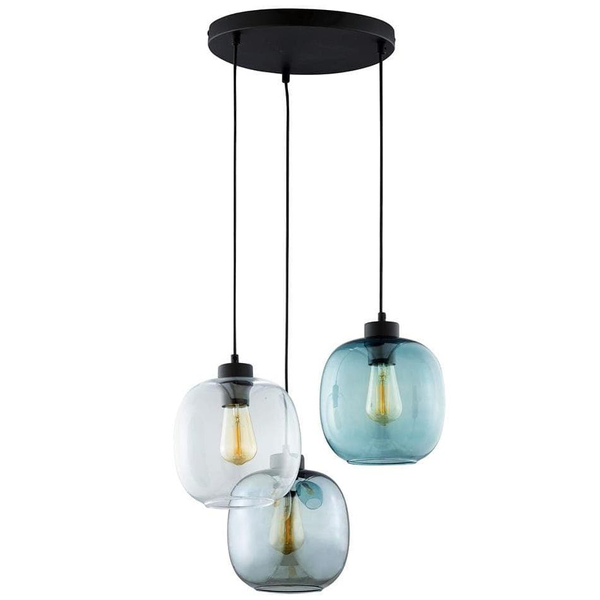 Industrialna lampa wisząca Elio 3184 TK Lighting potrójna szklane kule