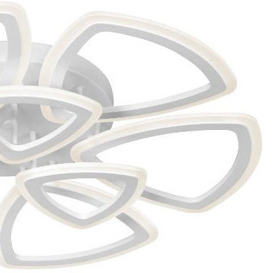 Plafon nowoczesny W7114-6+3 biała lampa LED 216W do sypialni