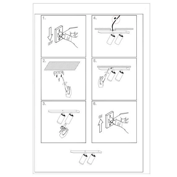 Jadalniana lampa Focus S C051CL-U-2W Maytoni nad wyspę biała