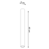 Czarna tuba sufitowa SL.1003 metalowa lampa do salonu