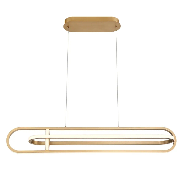Wisząca lampa owalna Demark QN-DEMARK-LP-BG LED 58W 3000K nad stół złoty