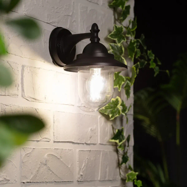 Lampa ścienna Gardena Clasica ABR-KZKGN-C-E27 Abruzzo IP44 latarnia czarny