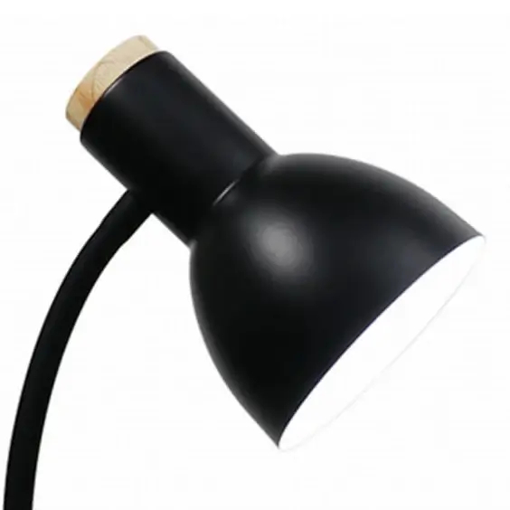 Stojąca lampka na biurko SM-W02-BL metalowa czarny