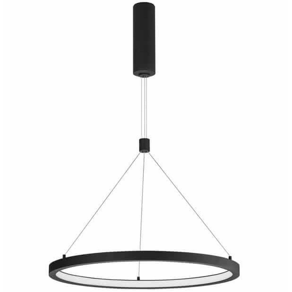Wisząca LAMPA pierścień IRUN LE41411 Luces Exclusivas metalowa OPRAWA loftowy ZWIS LED 35W 3000K ring czarny