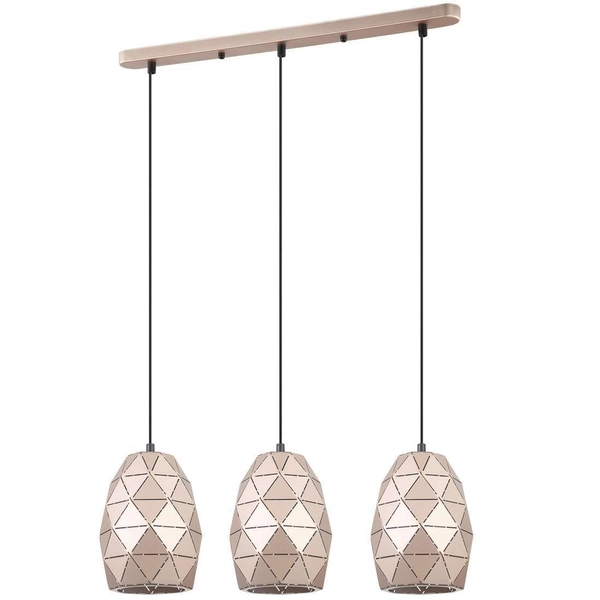 LAMPA wisząca HARLEY MDM-3480/3 GR+GD Italux metalowa OPRAWA geometryczny ZWIS kaskada grafitowa złota szampańska