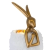 Stojąca lampka króliczek Flafi TL0108-M Yaskr metalowa biały złoty