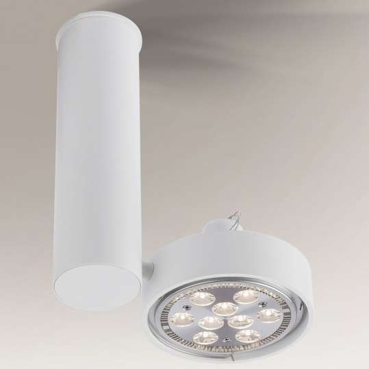 Reflektorowa LAMPA sufitowa NATORI 7209 Shilo regulowana OPRAWA metalowa SPOT tuba biała