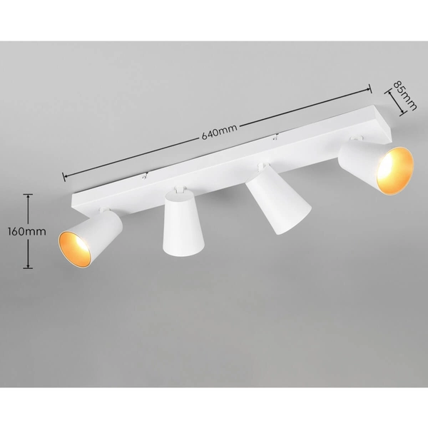 Lampa sufitowa Sharp 817100431 Trio 4 punkty światła regulowane biała