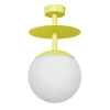 Sufitowa lampa do jadalni PLAAT B PLB111003 kula żółta