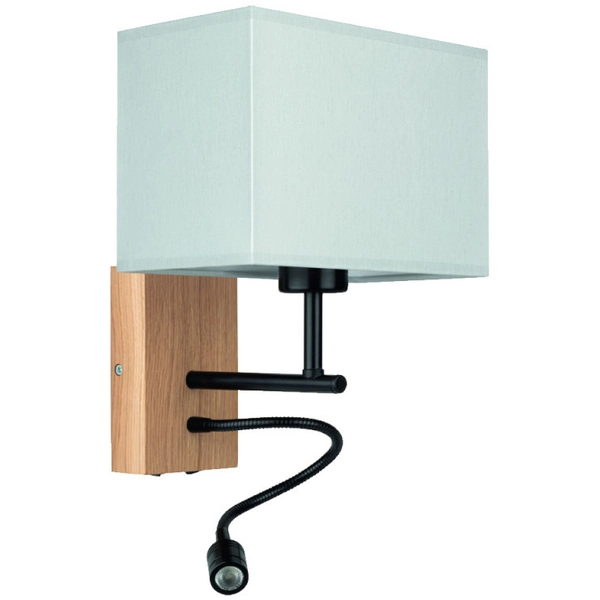 Ścienna lampa SONAR 5731974 abażurowa regulowana LED 1W 4000K biała