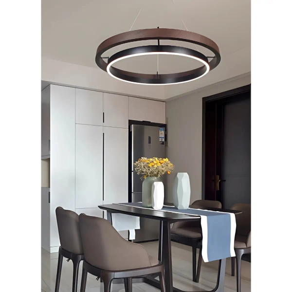 Pierścieniowa lampa wisząca Plato LWR-PLA LED 38W 3000K do salonu czarny