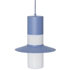 Wisząca lampa art. deco Caponio CPA199P0 nad wyspę biała niebieska