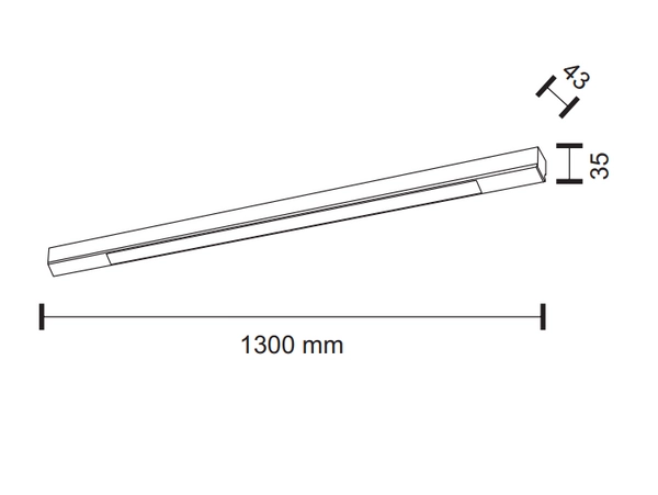 Lampa sufitowa industrialna HAKODA 8654 metalowa LED 9W 4000K listwa czarna