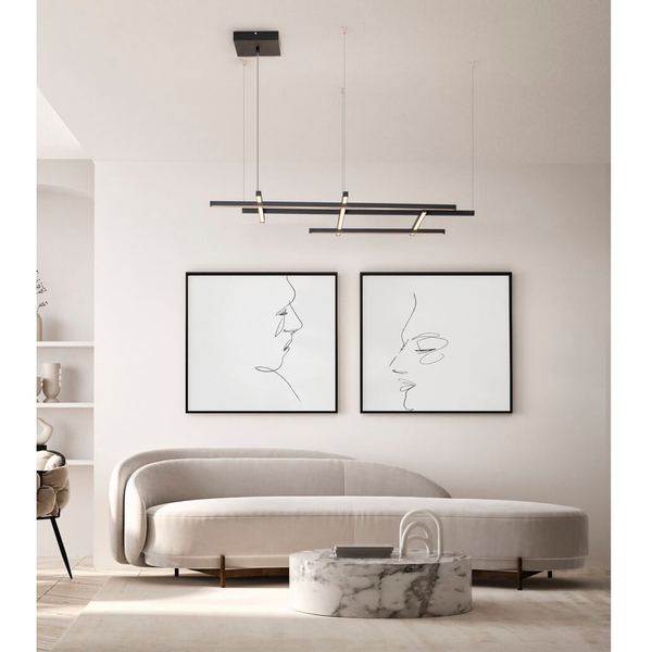 Wisząca lampa ledowa TUMBES LE44473 LED 83W 3000K metalowa czarna