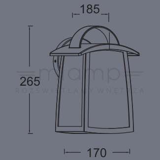 Zewnętrzna LAMPA elewacyjna KELSEY 5273601012 Lutec metalowa OPRAWA ogrodowa ścienna outdoor IP44 czarna