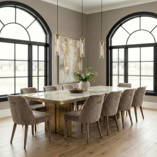 Lampa wisząca art deco QUINCY czarna mosiężna szklana metalowa E27 do kuchni P01835BR