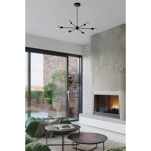 Minimalistyczny żyrandol salonowy SL.1021 lampa czarna