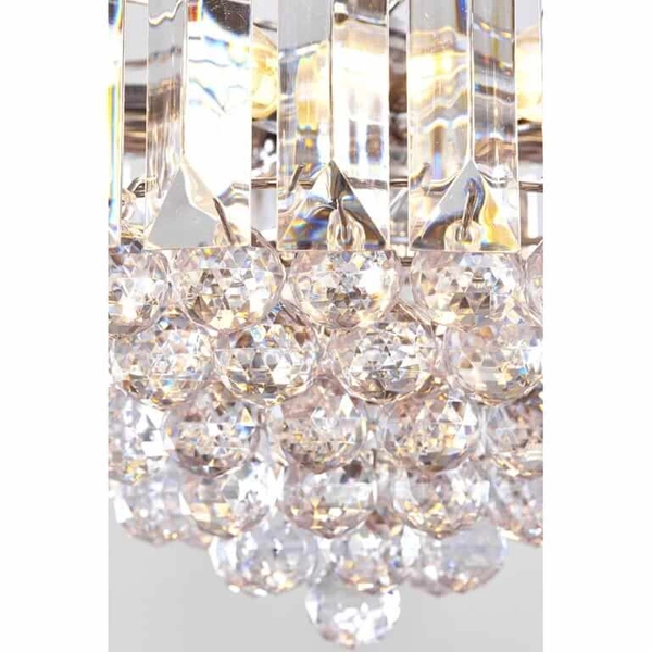 Lampa wisząca glamour Fargo FARGO-18CH kryształowa chrom przezroczysta