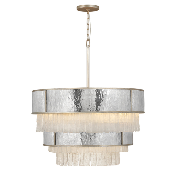Lampa wisząca glamour QN-REVERIE-12P-CPG kryształ szara złota