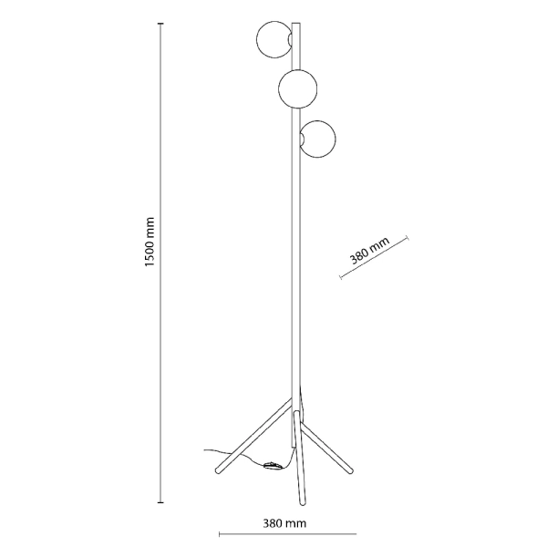 Podłogowa lampa stojąca Estera Wood 16151 do salonu bursztynowa brązowa