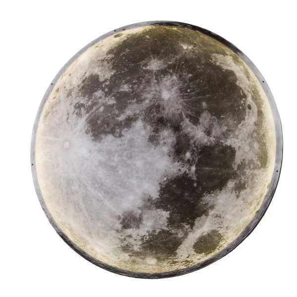 Okrągły kinkiet Księżyc ABIGALI-MOON LED 24W z pilotem plafon szary