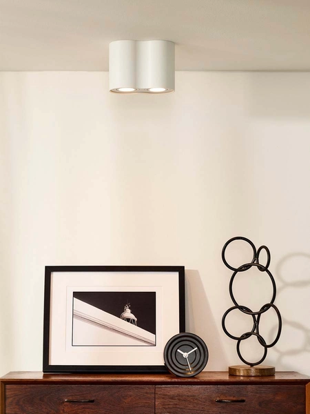 Nowoczesny spot sufitowy Tube 22952/02/31 metalowy do salonu biały