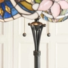 Witrażowa lampa podłogowa Sullivan 64323 Endon Tiffany do salonu szkło kolorowa czarny