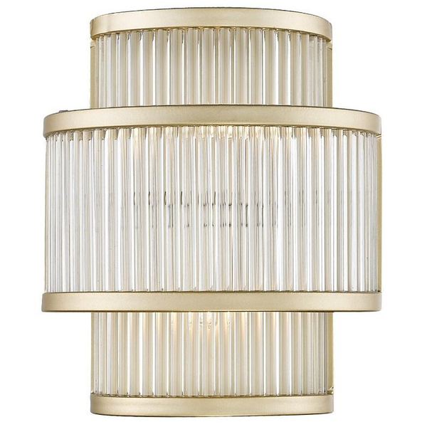 Lampa ścienna SERGIO W0528-02B-V6AC klasyczna szklany kinkiet złoty