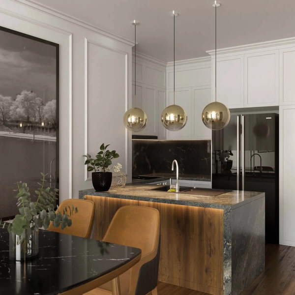 Loftowa LAMPA wisząca PALLA LP-2844/1P GD Light Prestige szklana OPRAWA ball ZWIS kula złota przezroczysta