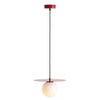 Lampa wisząca kula Loop 1125G15_S Aldex do salonu czerwona biała
