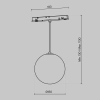Lampa magnetyczna do szyn Luna TR039-4-5WTW-DD2-B LED 6W 2700K czarny