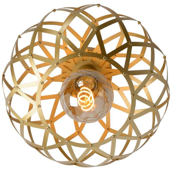 Industrialna lampa sufitowa WOLFRAM 21117/30/02 klatka mosiądz outlet